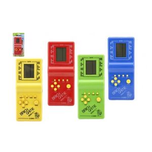 Digitální hra Brick Game Tetris hlavolam plast 18 cm na baterie, mix 4 barev