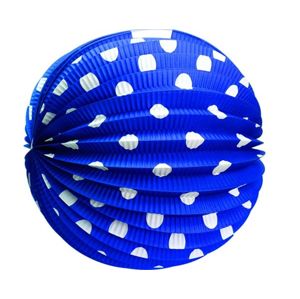 Lampion papírový kulatý modrý, 25 cm