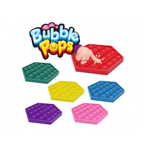 Bubble pops silikon antistresová společenská hra 11 x 11 cm, mix barev