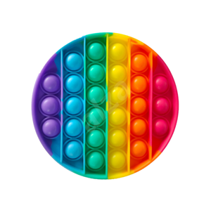 Bubble pops - Praskající bubliny silikon antistresová spol. hra, kruh duha