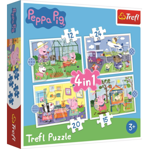 Puzzle Peppa Pig Vzpomínka na prázdniny  4 v 1