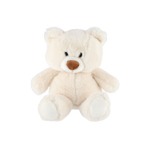 Medvěd sedící plyš 35 cm - bílý