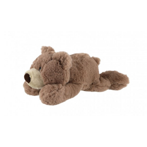 Medvěd ležící plyš 28 cm - světle hnědý