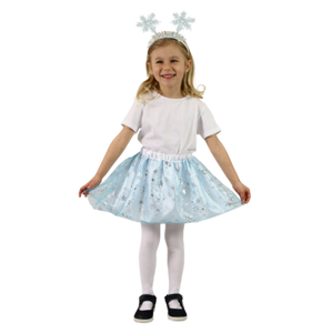 Dětský kostým TUTU sukně s čelenkou - Zimní království