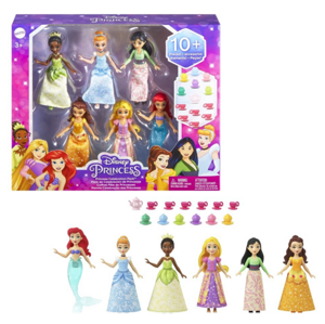 Disney Princess Sada 6 ks malých panenek na čajovém dýchánku