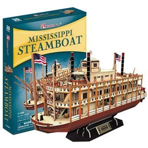 Puzzle 3D Mississippi Steamboat - 142 dílků