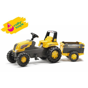 Šlapací traktor Rolly Junior s Farm vlečkou - žlutý