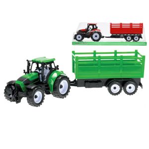 Traktor s vlečkou 38 cm na setrvačník, mix barev
