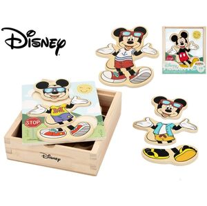 Mickey Mouse vkládačka dřevěná - Obleč Mickeyho