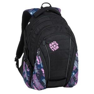 Studentský batoh Bagmaster - BAG 9 A PINK/PETROL/BLACK