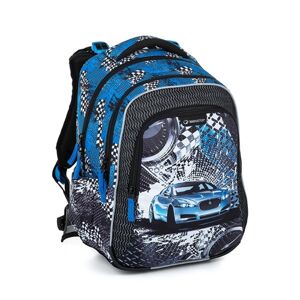Školní batoh Bagmaster - Modré auto