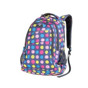 Studentský batoh tříkomorový Easy - barevné puntíky