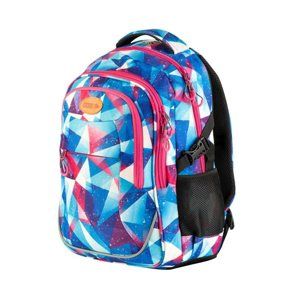 Studentský batoh tříkomorový Easy - modro-růžový
