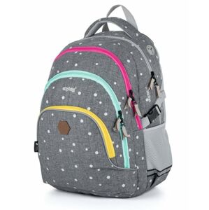 Školní batoh OXY SCOOLER - Grey dots
