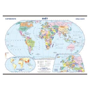 Svět – státy a území – školní nástěnná mapa