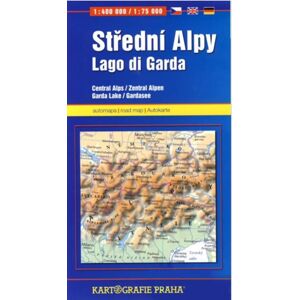 Střední Alpy/Lago di Garda - m 1:400k / 1:75k