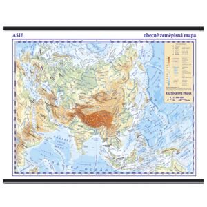 Asie -školní- obecně zeměpisná - nástěnná mapa - 1:10 000 000