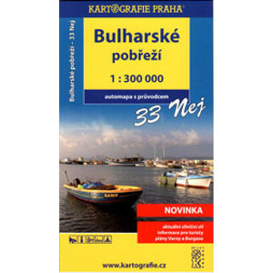 Bulharsko - pobřeží - 33 nej - mapa Kartografie - 1:300 000