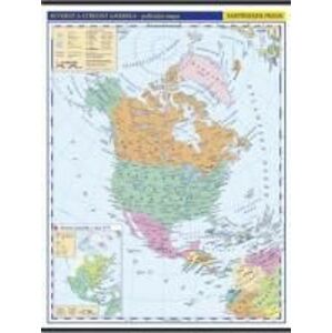 Amerika - Severní a Střední -školní- politická - nástěnná mapa - 1:10 000 000