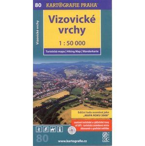 Vizovické vrchy - mapa Kartografie č.80 - 1:50 000