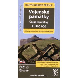 Vojenské památky ČR - mapa Kartografie Praha 1:500 000