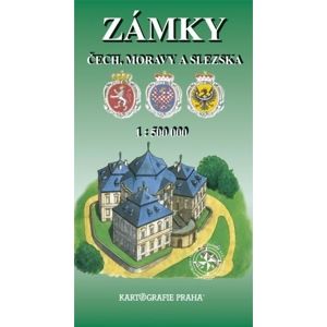 Zámky Čech, Moravy a Slezska - mapa Kartografie Praha 1:500 000