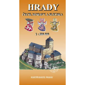 Hrady Čech, Moravy a Slezska 1: 500 000 mapa