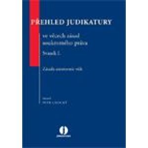 Přehled judikatury ve věcech zásad soukromého práva. Svazek I. Zásada autonomie vůle  - Lavický Petr