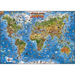 Dětská mapa světa - nástěnná mapa - neuveden