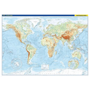 Svět – fyzická mapa 1 : 22 000 000 - neuveden