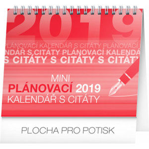 Kalendář stolní 2019  - Plánovací s citáty, 16,5 x 13 cm, 16,5 x 13 cm - neuveden