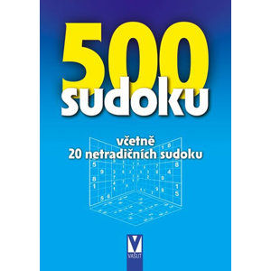 500 sudoku - 6 stupňů obtížností včetně 20 netradičních sudoku (modrá) - neuveden