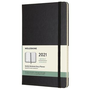Moleskine Zápisník plánovací 2021 černý L, tvrdý - neuveden