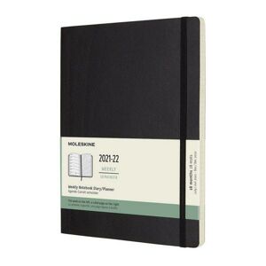 Moleskine Zápisník plánovací 2021-2022 černý XL, měkký - neuveden